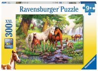 RAVENSBURGER 12904 Kinderpuzzle Wildpferde am Fluss 300 Teile