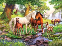 RAVENSBURGER 12904 Kinderpuzzle Wildpferde am Fluss 300 Teile