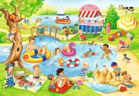 RAVENSBURGER® 05057 - Kinderpuzzle Freizeit am See - 2 x 24 Teile