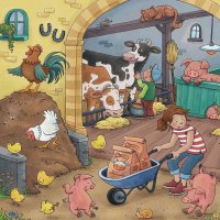 RAVENSBURGER® 05078 - Kinderpuzzle Viel los auf dem Bauernhof