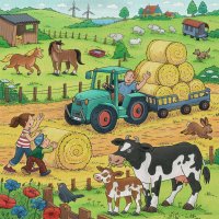RAVENSBURGER® 05078 - Kinderpuzzle Viel los auf dem Bauernhof