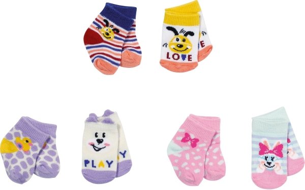 ZAPF Creation 828304 BABY born® Trend 2 Paar Socken sortiert