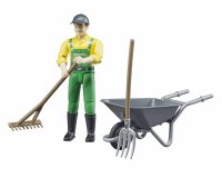 BRUDER 62610 Figuren Set Landwirt mit Zubehör