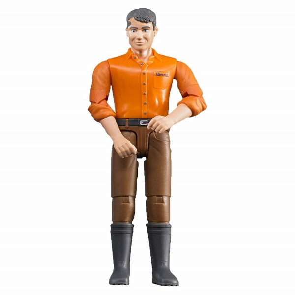 BRUDER 60007 Mann mit hellem Hauttyp und brauner Hose Profi-Serie bworld 1:16