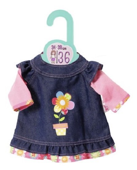ZAPF Creation 870754 Dolly Moda Jeanskleid 36 cm