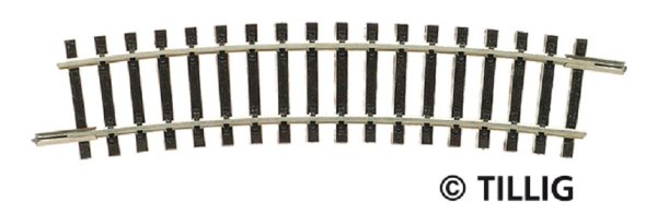 TILLIG Gebogenes Gleisstück R22 Modellgleis 83107 Spur TT