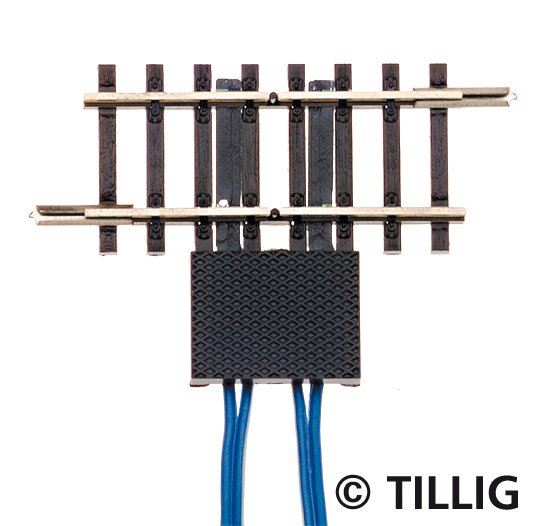 TILLIG 83151 Gerades Trenngleis mit LP und Anschlusskabel 41,5 mm Modellgleis Spur TT