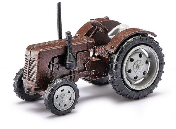 BUSCH 211006715 Traktor Famulus braun mit graue Felgen Schlepper-Modell 1:160