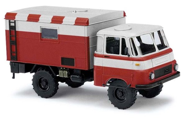 BUSCH 51655 Robur LO 1801 A Koffer Flugfeldwagen LKW-Modell 1:87