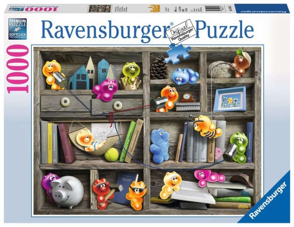 RAVENSBURGER 19483 Puzzle Gelini im Bücherregal 1000 Teile
