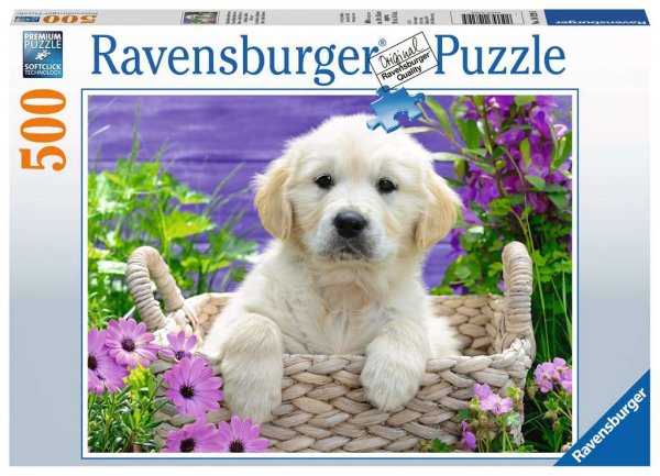RAVENSBURGER 14829 Puzzle Süßer Golden Retriever 500 Teile