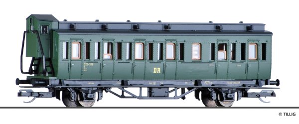 TILLIG 13153 Reisezugwagen mit Bremserhaus 2. Klasse DR Ep.III Spur TT