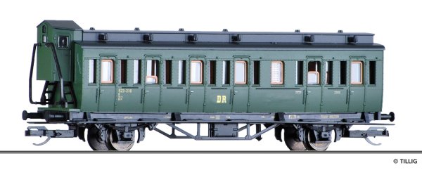TILLIG Reisezugwagen mit Bremserhaus 2. Klasse DR Ep.III 13153 Spur TT