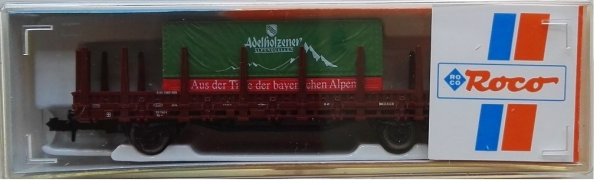 ROCO Rungenwagen mit Wechselpritsche, Adelholzener Ep.IV 820505 Spur N