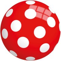 IDENA 40070 - Spielball, Motiv Punkte - 13 cm
