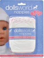 DOLLSWORLD 527-60160 Puppen-Windeln 5er Set