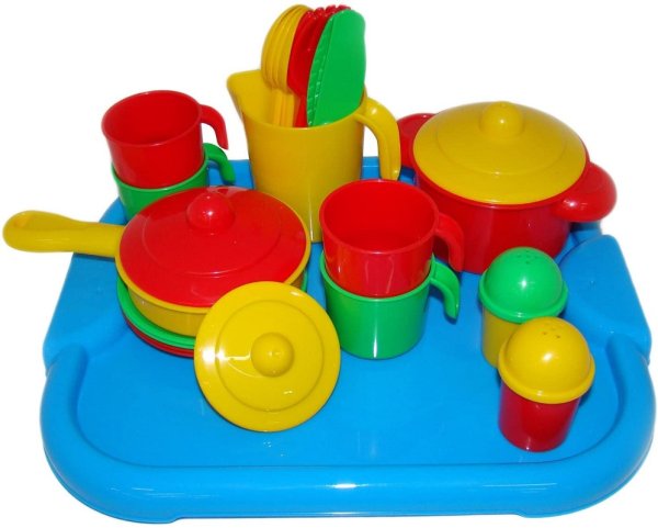 POLESIE 54821 Küchenset auf Tablett