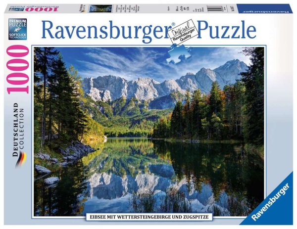 RAVENSBURGER 19367 Puzzle Eibsee mit Wettersteingebirge und Zugspitze 1000 Teile