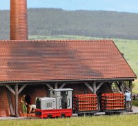 BUSCH 12014 - H0f Feldbahn Start-Set Ziegeltransport