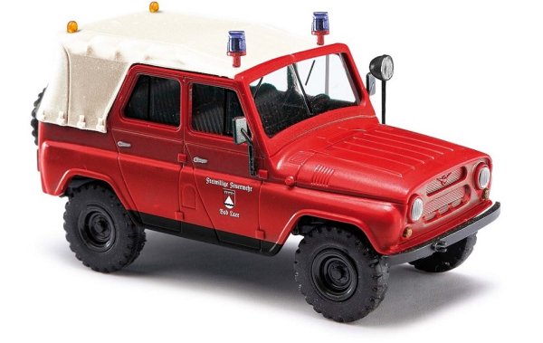 BUSCH 52107 UAZ 469 mit Dach, Feuerwehr Bad Laer Automodell 1:87