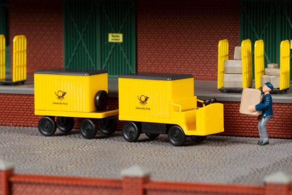 AUHAGEN Elektrokarren Post mit Anhänger Bausatz 43663 Spur TT