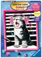 RAVENSBURGER 28431 Malen nach Zahlen Singing Cat