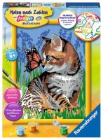 RAVENSBURGER 28651 Malen nach Zahlen Katze mit Schmetterling