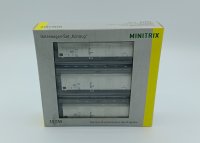 MINITRIX Set mit 3 Güterwagen, Bauart Ibblps DR Ep.IV 15316 Spur N