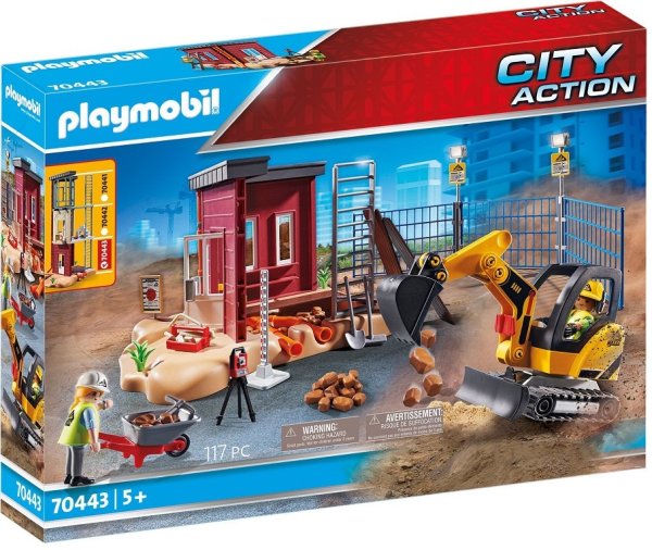 PLAYMOBIL City Action 70443 Minibagger mit Bauteil