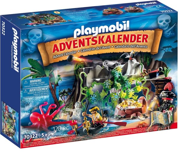 PLAYMOBIL Christmas 70322 Adventskalender, Schatzsuche in der Piratenbucht