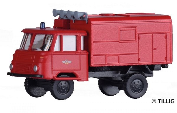 TILLIG LKW Robur LO 1801 Kofferaufbau Feuerwehr Kommandowagen 19036 LKW-Modell 1:120
