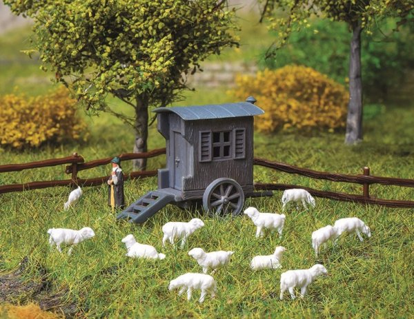 VOLLMER Schäferwagen mit Schafherde Bausatz 47717 Spur N