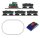 ROCO 31034 Analog Start Set Feldbahndiesellokomotive mit Lorenzug Ep.III-VI Spur H0e