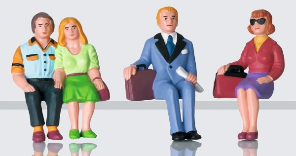 LGB Figuren-Set Reisende sitzend 53006 Spur G