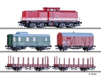 TILLIG 01208 Digital Start Set, Diesellokomotive BR 110 mit Güterzug DR Ep.IV Spur TT