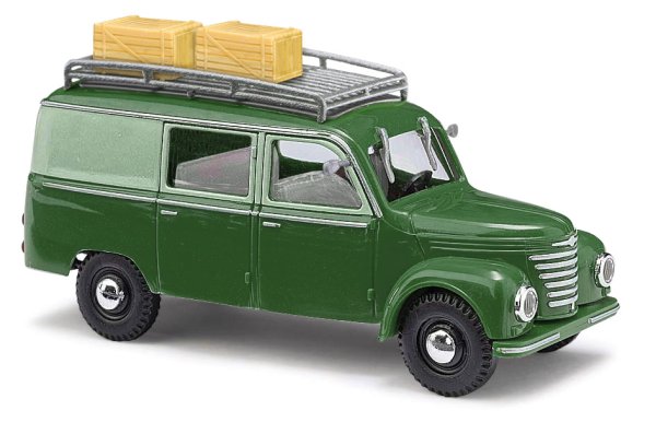 BUSCH Framo V901/2 Halbbus mit Dachgarten und Kisten 51279 Automodell 1:87