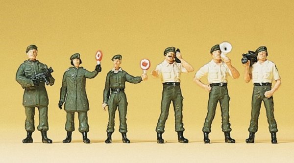 PREISER 10394 BGS Sicherungsposten Verkehrskontrolle Figuren-Set Spur H0