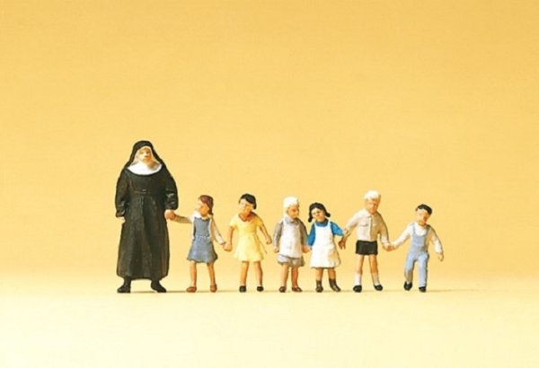 PREISER 75029 Nonne mit Kindern Figuren-Set Spur TT