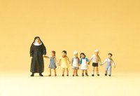 PREISER 75029 Nonne mit Kindern Figuren-Set Spur TT