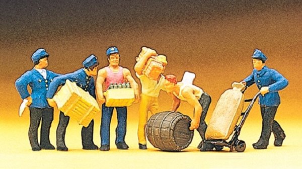 PREISER Güterbodenpersonal 10016 Figuren-Set Spur H0
