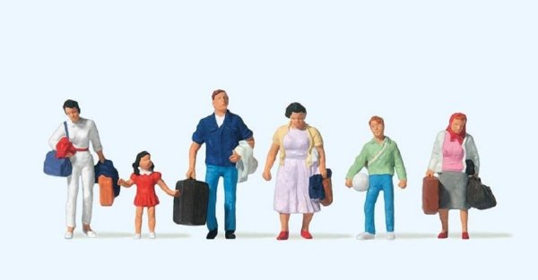 PREISER Reisende 10784 Figuren-Set Spur H0