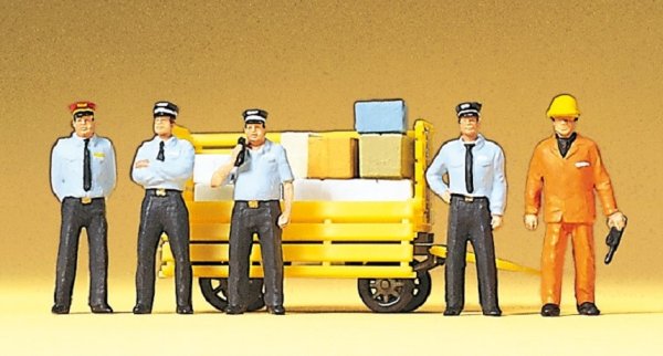 PREISER 10372 Bahnpersonal RhB Figuren-Set Spur H0