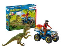 SCHLEICH® Dinosaurs 41466 - Flucht auf Quad vor Velociraptor