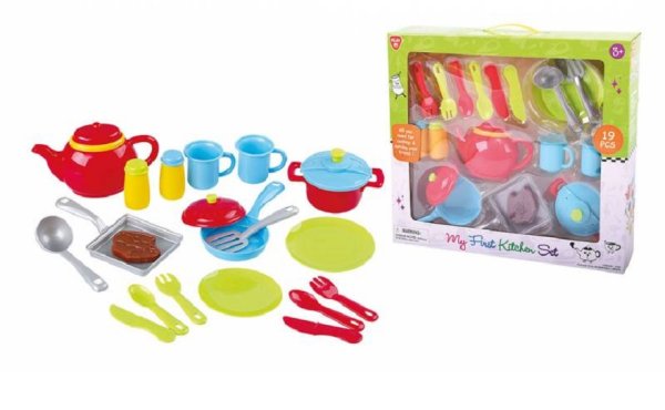 PLAYGO TOYS 3720 Küchengeschirr, 19-teiliges Set