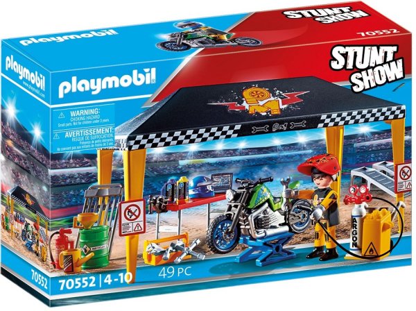 PLAYMOBIL Stuntshow 70552 Stuntshow Werkstattzelt