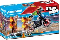 PLAYMOBIL Stuntshow 70553 Stuntshow Motorrad mit Feuerwand