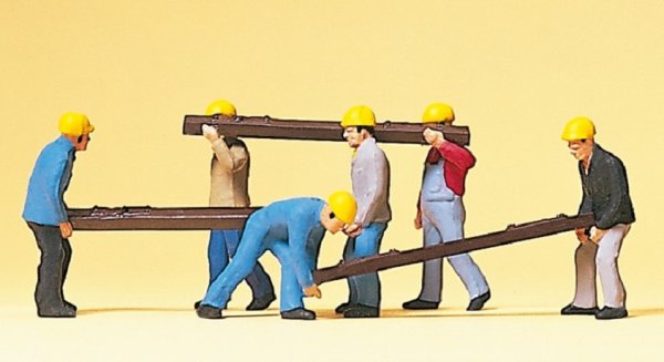 PREISER Schwellenträger 10034 Figuren-Set Spur H0