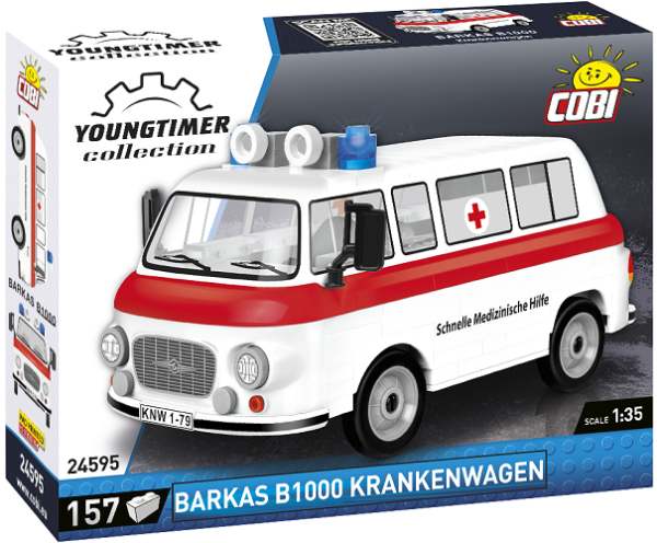 COBI 24595 Barkas B1000 Krankenwagen Auto Baukasten 1:35