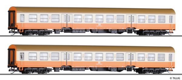 TILLIG Reisezugwagenset 2 teilig Museums-Städteexpress Erfurter Bahnservice GmbH 2 Ep.VI 01022 Spur TT