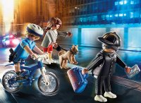 PLAYMOBIL City Action 70573 Polizei-Fahrrad Verfolgung des Taschendiebes